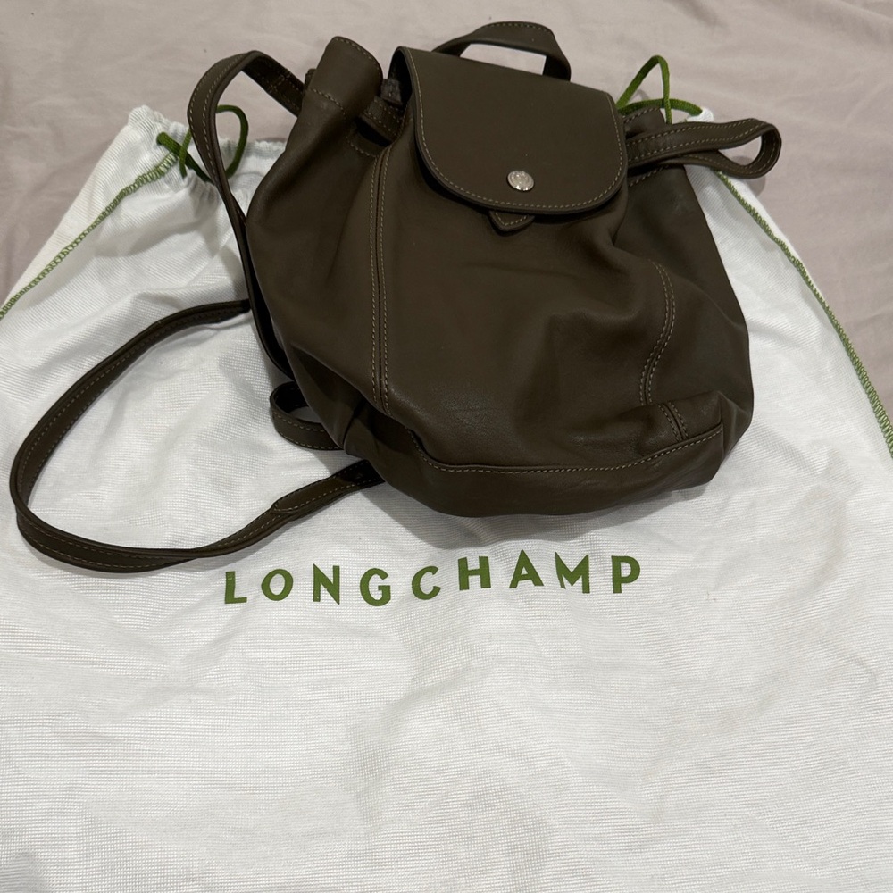 Longchamp Dark Green Backpack